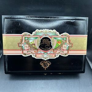 My Father Cigars Connecticut Toro Empty Wooden Black Cigar Box Glossy Gold Lock